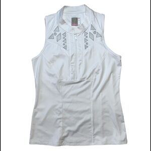 Lucky‎ in Love Sleeveless 1/2 Zip Top Sz S